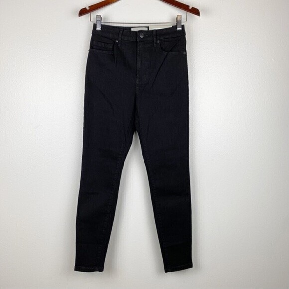 Everlane Curvy Authentic Stretch High Rise Skinny Jeans Black Size 25 NWT - Picture 3 of 11